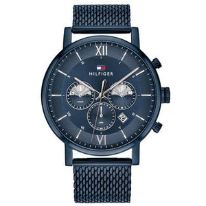 Buy Shop Tommy Hilfiger Evan Blue Dial Blue Mesh Bracelet Watch for Men - 1710397 USA Online