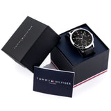 Buy Shop Tommy Hilfiger Brad Chronograph Black Dial Black Leather Strap Watch For Men - 1710391 USA Online