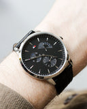 Buy Shop Tommy Hilfiger Brad Chronograph Black Dial Black Leather Strap Watch For Men - 1710391 USA Online