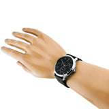 Buy Shop Tommy Hilfiger Brad Chronograph Black Dial Black Leather Strap Watch For Men - 1710391 USA Online