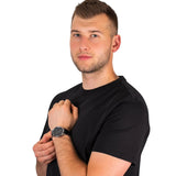 Buy Shop Tommy Hilfiger Brad Chronograph Black Dial Black Leather Strap Watch For Men - 1710391 USA Online