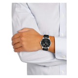 Buy Shop Tommy Hilfiger Brad Chronograph Black Dial Black Leather Strap Watch For Men - 1710391 USA Online