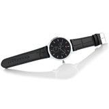 Buy Shop Tommy Hilfiger Brad Chronograph Black Dial Black Leather Strap Watch For Men - 1710391 USA Online