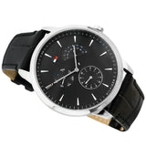 Buy Shop Tommy Hilfiger Brad Chronograph Black Dial Black Leather Strap Watch For Men - 1710391 USA Online