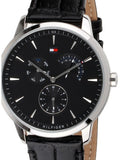 Buy Shop Tommy Hilfiger Brad Chronograph Black Dial Black Leather Strap Watch For Men - 1710391 USA Online