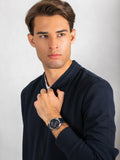 Buy Shop Tommy Hilfiger Brad Chronograph Quartz Blue Dial Blue Leather Strap Watch For Men - 1710387 USA Online