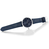 Buy Shop Tommy Hilfiger Brad Chronograph Quartz Blue Dial Blue Leather Strap Watch For Men - 1710387 USA Online