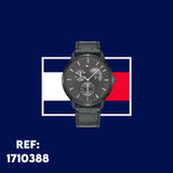 Buy Shop Tommy Hilfiger Brad Chronograph Quartz Grey Dial Grey Leather Strap Watch For Men - 1710388 USA Online