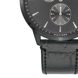 Buy Shop Tommy Hilfiger Brad Chronograph Quartz Grey Dial Grey Leather Strap Watch For Men - 1710388 USA Online