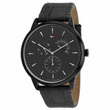 Buy Shop Tommy Hilfiger Brad Chronograph Quartz Grey Dial Grey Leather Strap Watch For Men - 1710388 USA Online