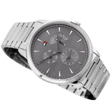 Buy Shop Tommy Hilfiger Brad Chronograph Quartz Grey Dial Silver Steel Strap Watch For Men - 1710385 USA Online