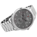 Buy Shop Tommy Hilfiger Brad Chronograph Quartz Grey Dial Silver Steel Strap Watch For Men - 1710385 USA Online
