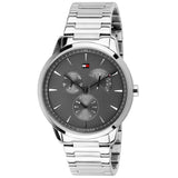 Buy Shop Tommy Hilfiger Brad Chronograph Quartz Grey Dial Silver Steel Strap Watch For Men - 1710385 USA Online