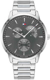 Buy Shop Tommy Hilfiger Brad Chronograph Quartz Grey Dial Silver Steel Strap Watch For Men - 1710385 USA Online