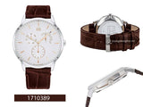 Buy Shop Tommy Hilfiger Brad Chronograph White Dial Brown Leather Strap Watch For Men - 1710389 USA Online