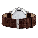 Buy Shop Tommy Hilfiger Brad Chronograph White Dial Brown Leather Strap Watch For Men - 1710389 USA Online