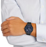 Buy Shop Tommy Hilfiger Brad Quartz Blue Dial Black Mesh Bracelet Watch For Men - 1710392 USA Online