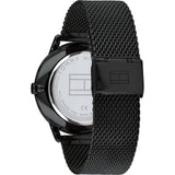 Buy Shop Tommy Hilfiger Brad Quartz Blue Dial Black Mesh Bracelet Watch For Men - 1710392 USA Online