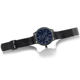 Buy Shop Tommy Hilfiger Brad Quartz Blue Dial Black Mesh Bracelet Watch For Men - 1710392 USA Online