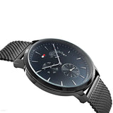 Buy Shop Tommy Hilfiger Brad Quartz Blue Dial Black Mesh Bracelet Watch For Men - 1710392 USA Online