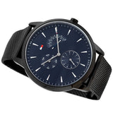Buy Shop Tommy Hilfiger Brad Quartz Blue Dial Black Mesh Bracelet Watch For Men - 1710392 USA Online