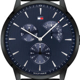 Buy Shop Tommy Hilfiger Brad Quartz Blue Dial Black Mesh Bracelet Watch For Men - 1710392 USA Online