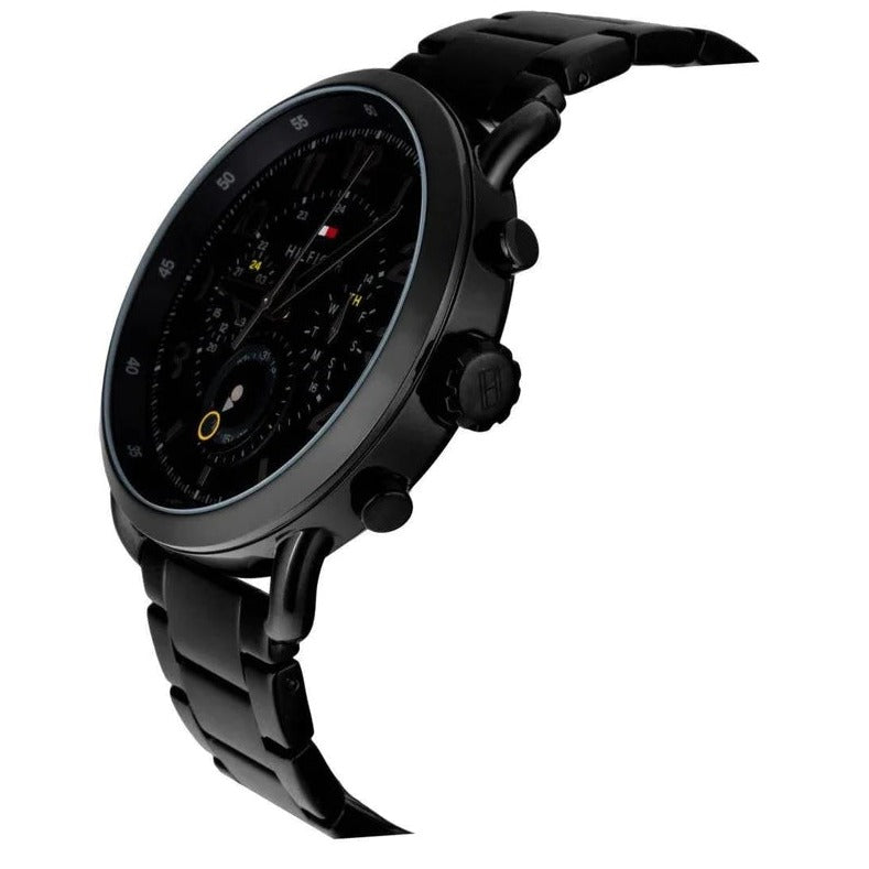 Buy Shop Tommy Hilfiger Briggs Black Dial Black Steel Strap Watch for Men - 1791423 USA Online