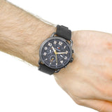 Buy Shop Tommy Hilfiger Briggs Black Dial Black Leather Strap Watch for Men - 1791426 USA Online