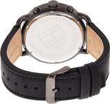 Buy Shop Tommy Hilfiger Briggs Black Dial Black Leather Strap Watch for Men - 1791426 USA Online