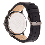 Buy Shop Tommy Hilfiger Briggs Black Dial Black Leather Strap Watch for Men - 1791426 USA Online