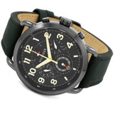Buy Shop Tommy Hilfiger Briggs Black Dial Black Leather Strap Watch for Men - 1791426 USA Online