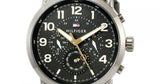 Buy Shop Tommy Hilfiger Briggs Black Dial Black Leather Strap Watch for Men - 1791426 USA Online