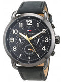 Buy Shop Tommy Hilfiger Briggs Black Dial Black Leather Strap Watch for Men - 1791426 USA Online