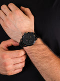 Buy Shop Tommy Hilfiger Briggs Black Dial Black Steel Strap Watch for Men - 1791423 USA Online