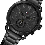 Buy Shop Tommy Hilfiger Briggs Black Dial Black Steel Strap Watch for Men - 1791423 USA Online