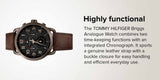 Buy Shop Tommy Hilfiger Briggs Chronograph Black Dial Brown Leather Strap Watch for Men - 1791425 USA Online