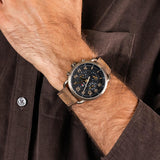 Buy Shop Tommy Hilfiger Briggs Chronograph Black Dial Brown Leather Strap Watch for Men - 1791425 USA Online