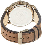 Buy Shop Tommy Hilfiger Briggs Chronograph Black Dial Brown Leather Strap Watch for Men - 1791425 USA Online