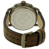 Buy Shop Tommy Hilfiger Briggs Chronograph Black Dial Brown Leather Strap Watch for Men - 1791425 USA Online