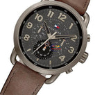 Buy Shop Tommy Hilfiger Briggs Chronograph Black Dial Brown Leather Strap Watch for Men - 1791425 USA Online