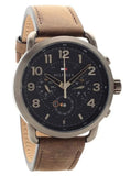 Buy Shop Tommy Hilfiger Briggs Chronograph Black Dial Brown Leather Strap Watch for Men - 1791425 USA Online