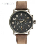 Buy Shop Tommy Hilfiger Briggs Chronograph Black Dial Brown Leather Strap Watch for Men - 1791425 USA Online