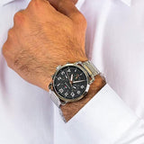 Buy Shop Tommy Hilfiger Briggs Chronograph Black Dial Silver Steel Strap Watch for Men - 1791422 USA Online