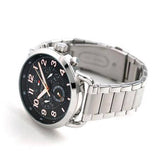Buy Shop Tommy Hilfiger Briggs Chronograph Black Dial Silver Steel Strap Watch for Men - 1791422 USA Online