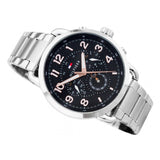 Buy Shop Tommy Hilfiger Briggs Chronograph Black Dial Silver Steel Strap Watch for Men - 1791422 USA Online