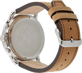 Buy Shop Tommy Hilfiger Briggs Chronograph Blue Dial Brown Leather Strap Watch for Men - 1791424 USA Online