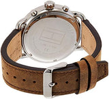 Buy Shop Tommy Hilfiger Briggs Chronograph Blue Dial Brown Leather Strap Watch for Men - 1791424 USA Online