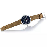 Buy Shop Tommy Hilfiger Briggs Chronograph Blue Dial Brown Leather Strap Watch for Men - 1791424 USA Online