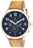 Buy Shop Tommy Hilfiger Briggs Chronograph Blue Dial Brown Leather Strap Watch for Men - 1791424 USA Online
