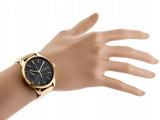 Buy Shop Tommy Hilfiger Brooke Black Dial Gold Steel Strap Watch for Women - 1782019 USA Online